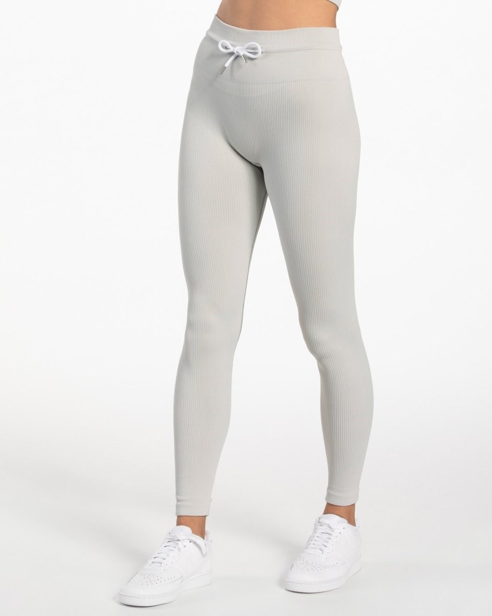 TEVEO Nervuré Leggings Grise Clair Femme | TBS-77300795