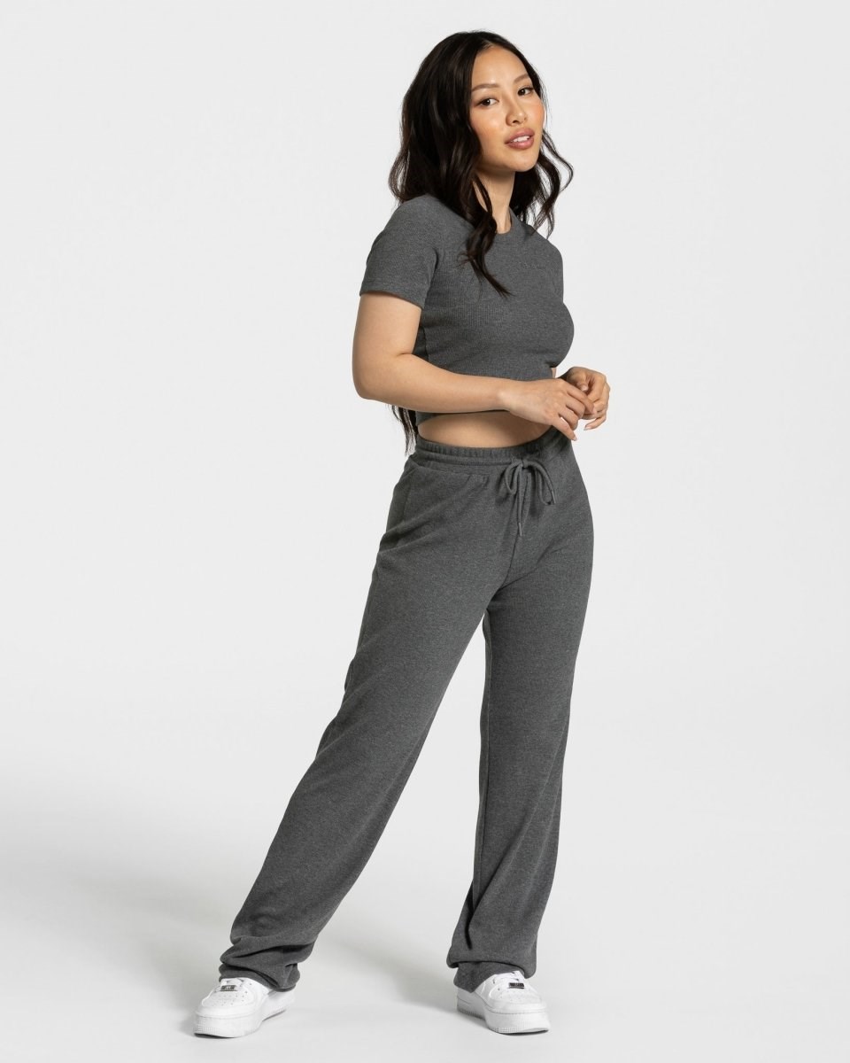 TEVEO Lounge Pants Grise Foncé Femme | QIJ-97323516