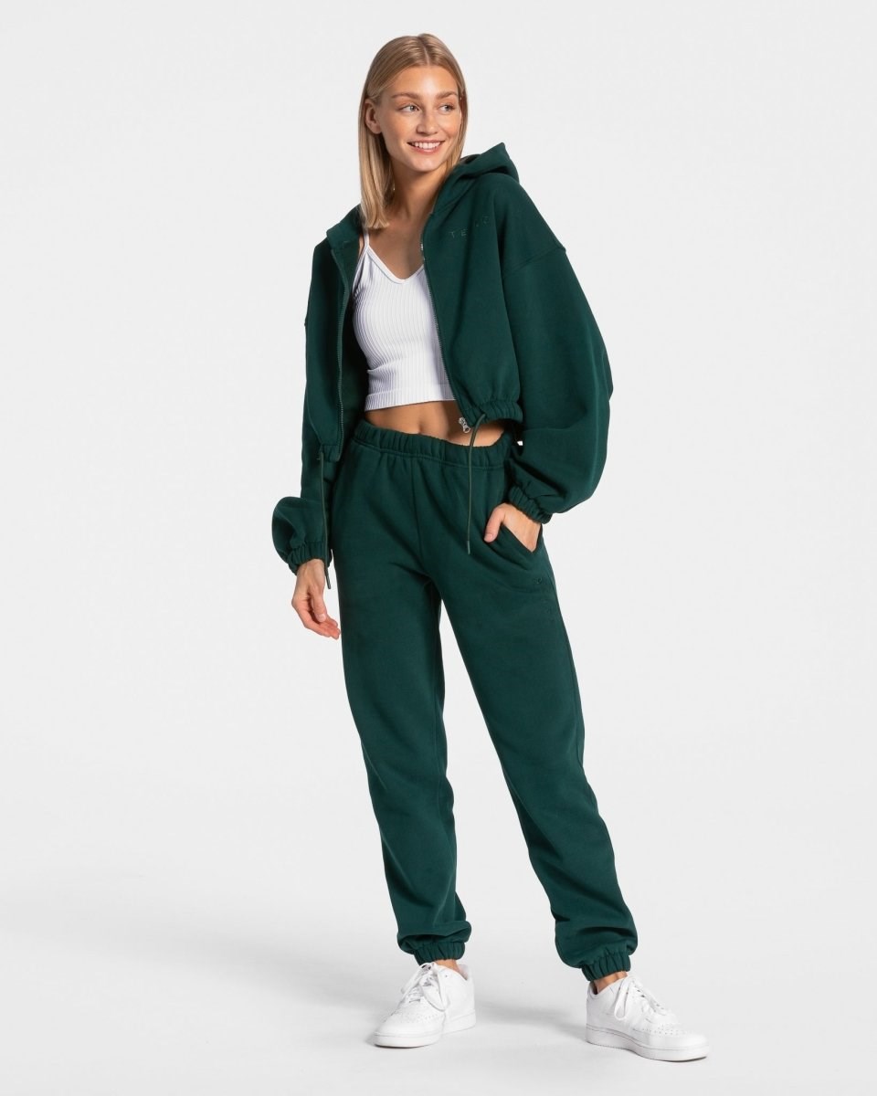 TEVEO Iconic Oversized Jogger Vert Foncé Femme | ROU-63111736