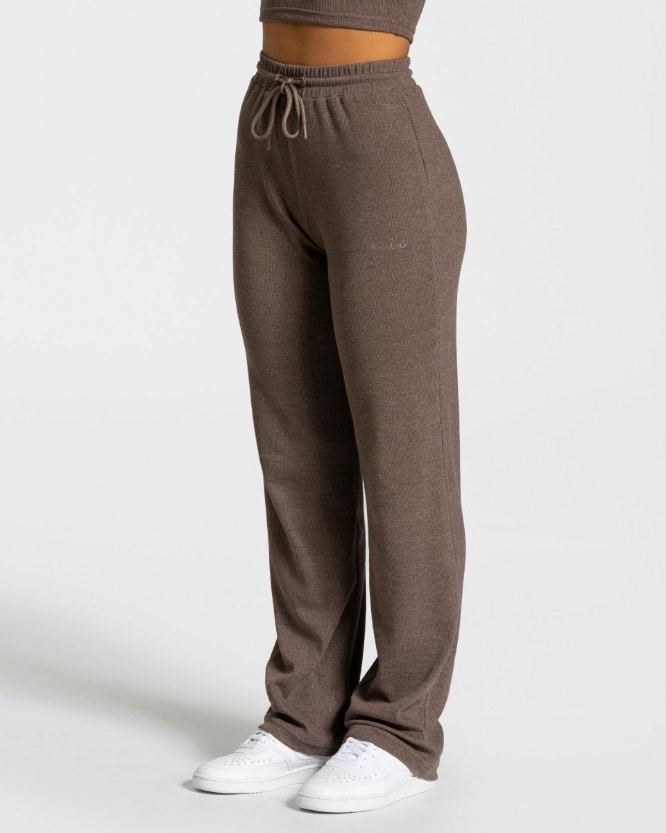 TEVEO Lounge Pants Marron Foncé Femme | YYY-89383284