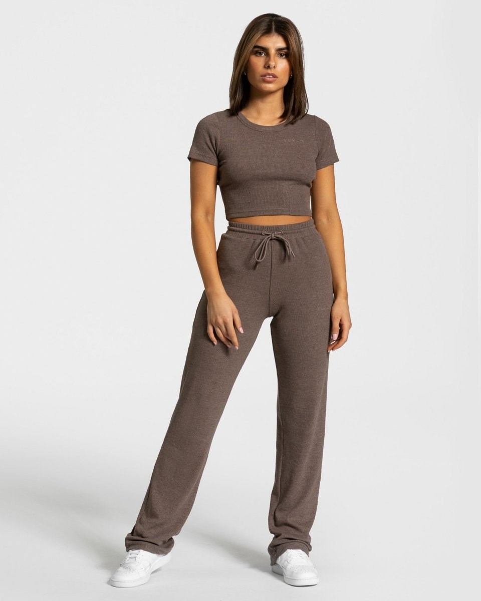 TEVEO Lounge Pants Marron Foncé Femme | YYY-89383284