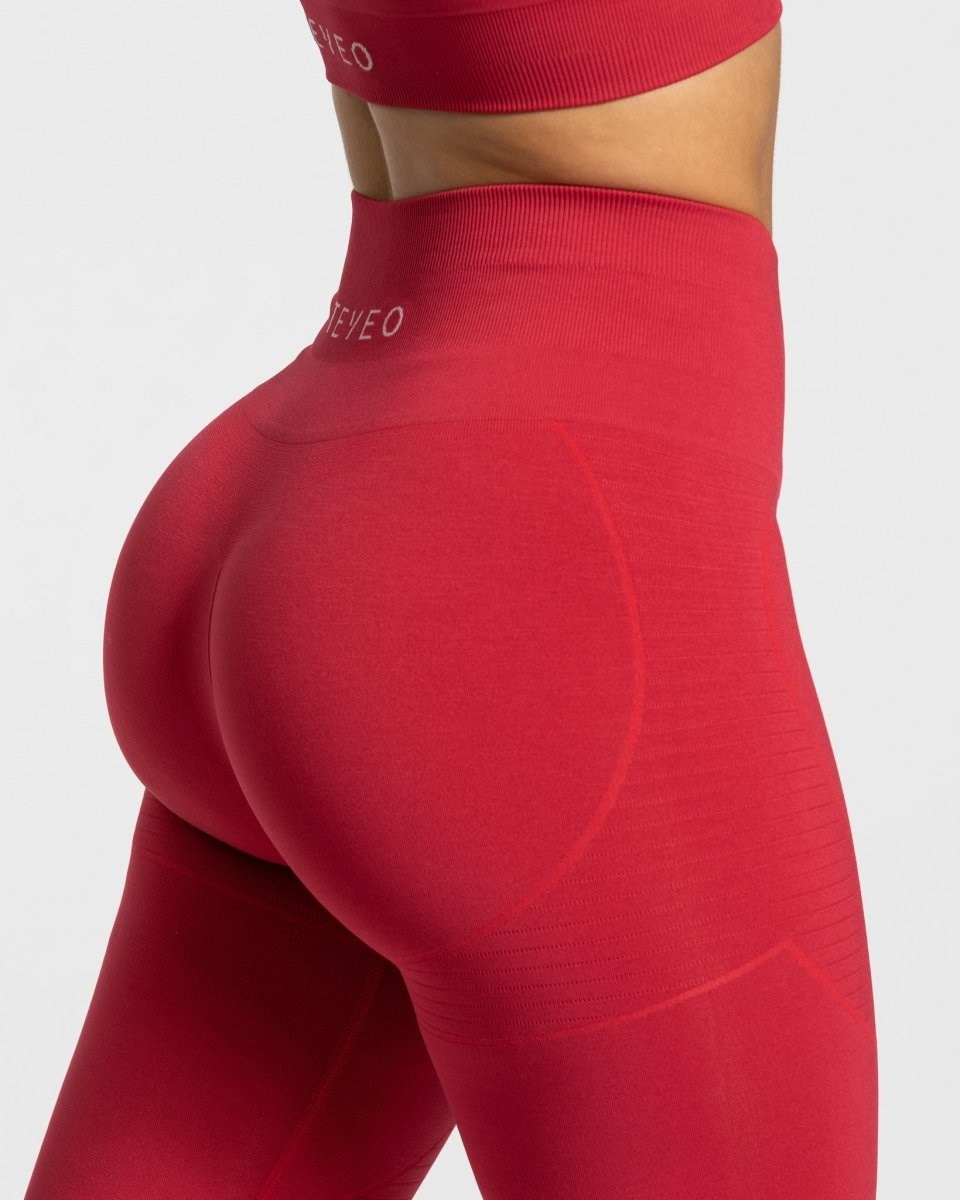 TEVEO True Leggings Rouge Femme | RHE-10302161