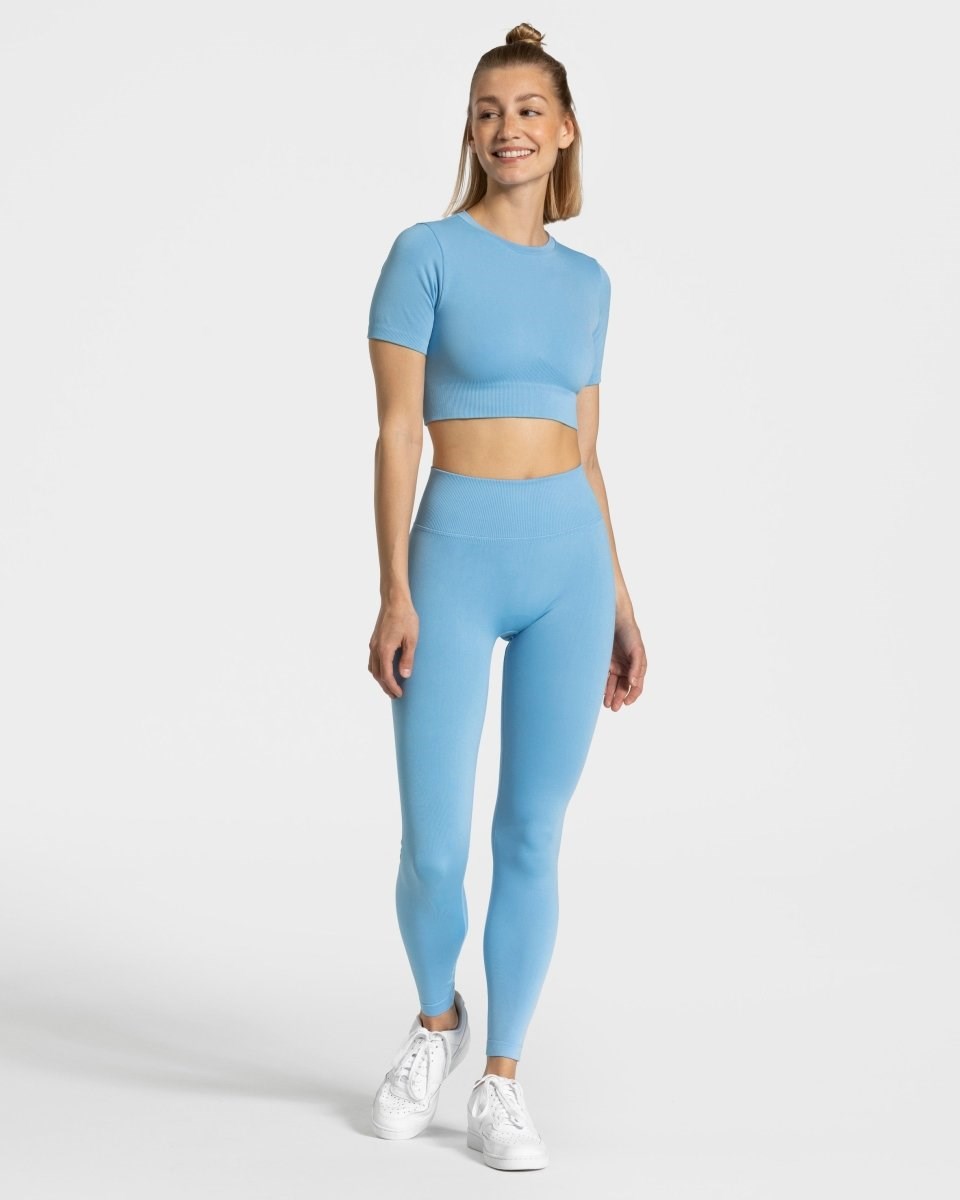 TEVEO Sensation Leggings Bleu Femme | JAP-09394913