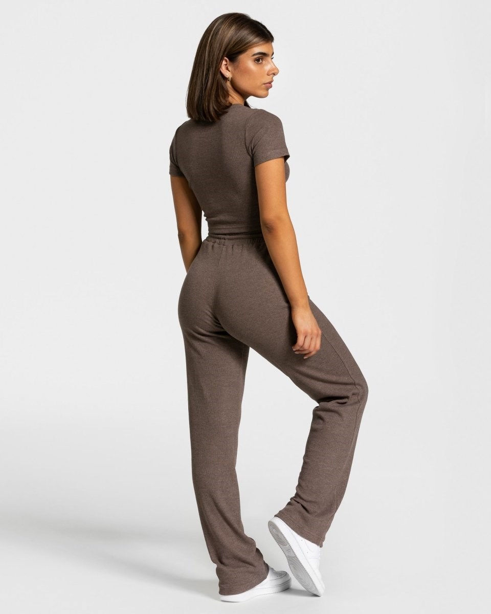 TEVEO Lounge Pants Marron Foncé Femme | YYY-89383284