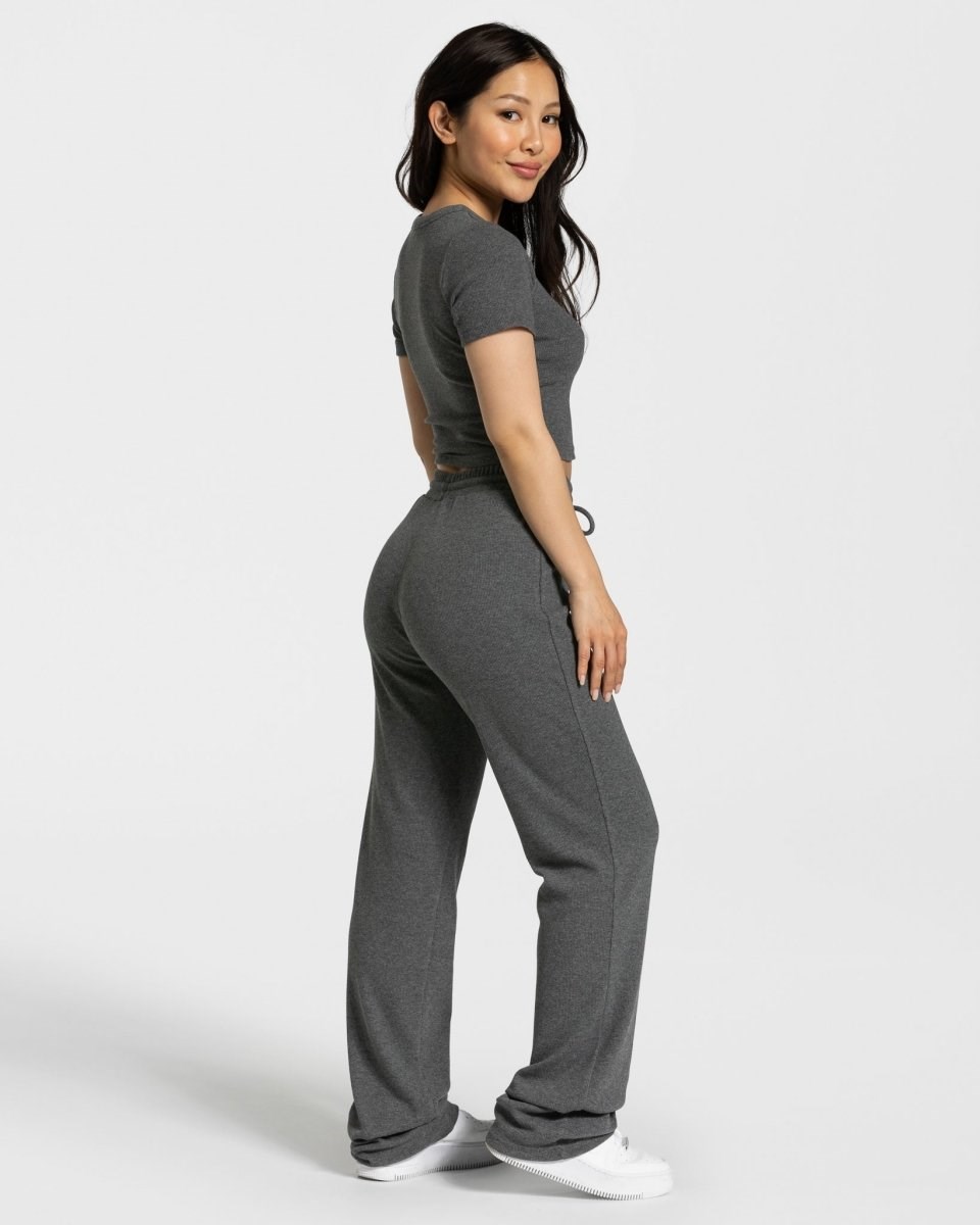 TEVEO Lounge Pants Grise Foncé Femme | QIJ-97323516