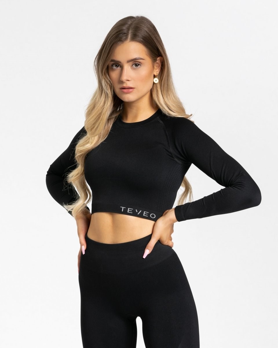 TEVEO Power Longsleeve Noir Femme | TYJ-36064533