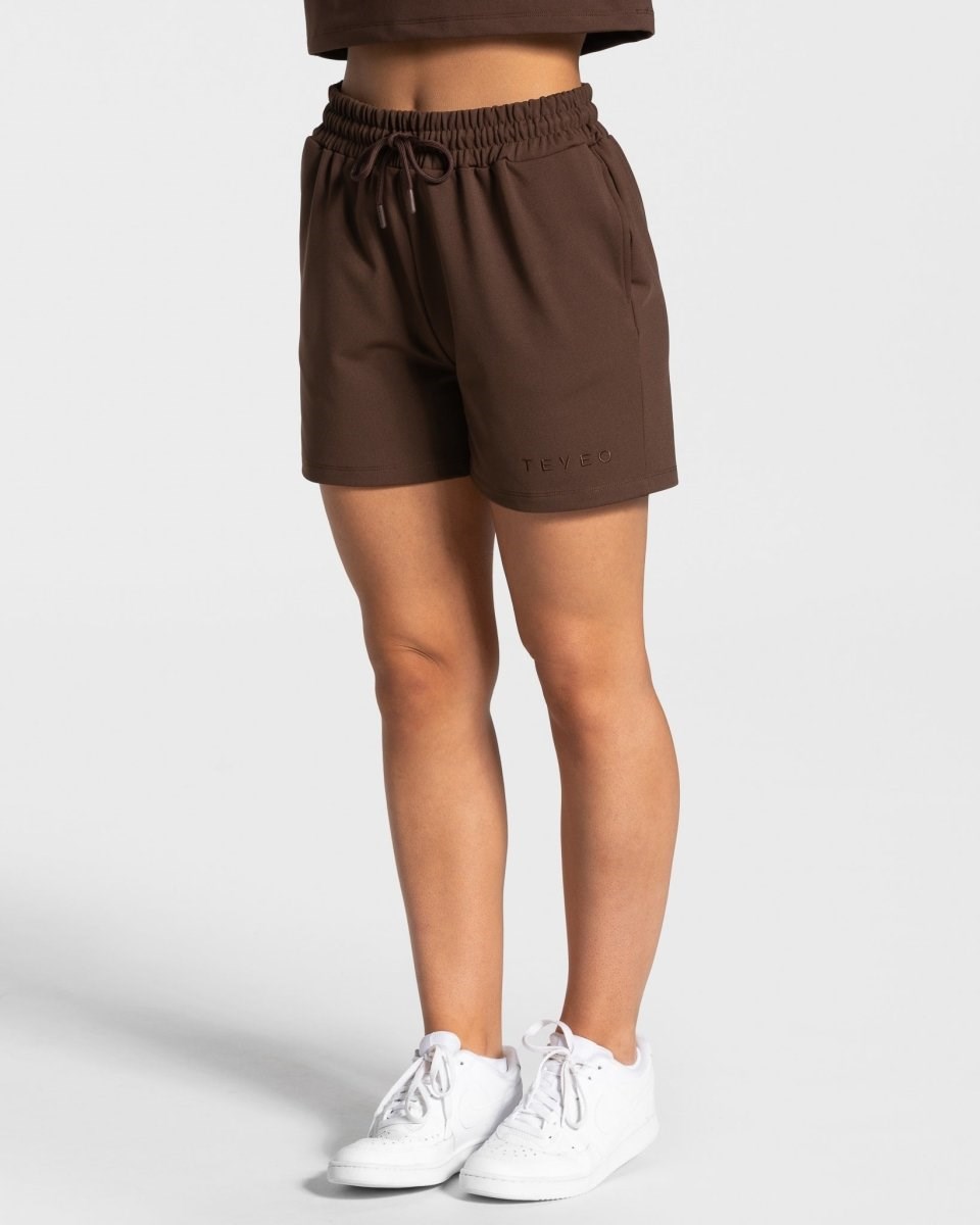 TEVEO Charming Oversized Shorts Braun Femme | MPS-40090427