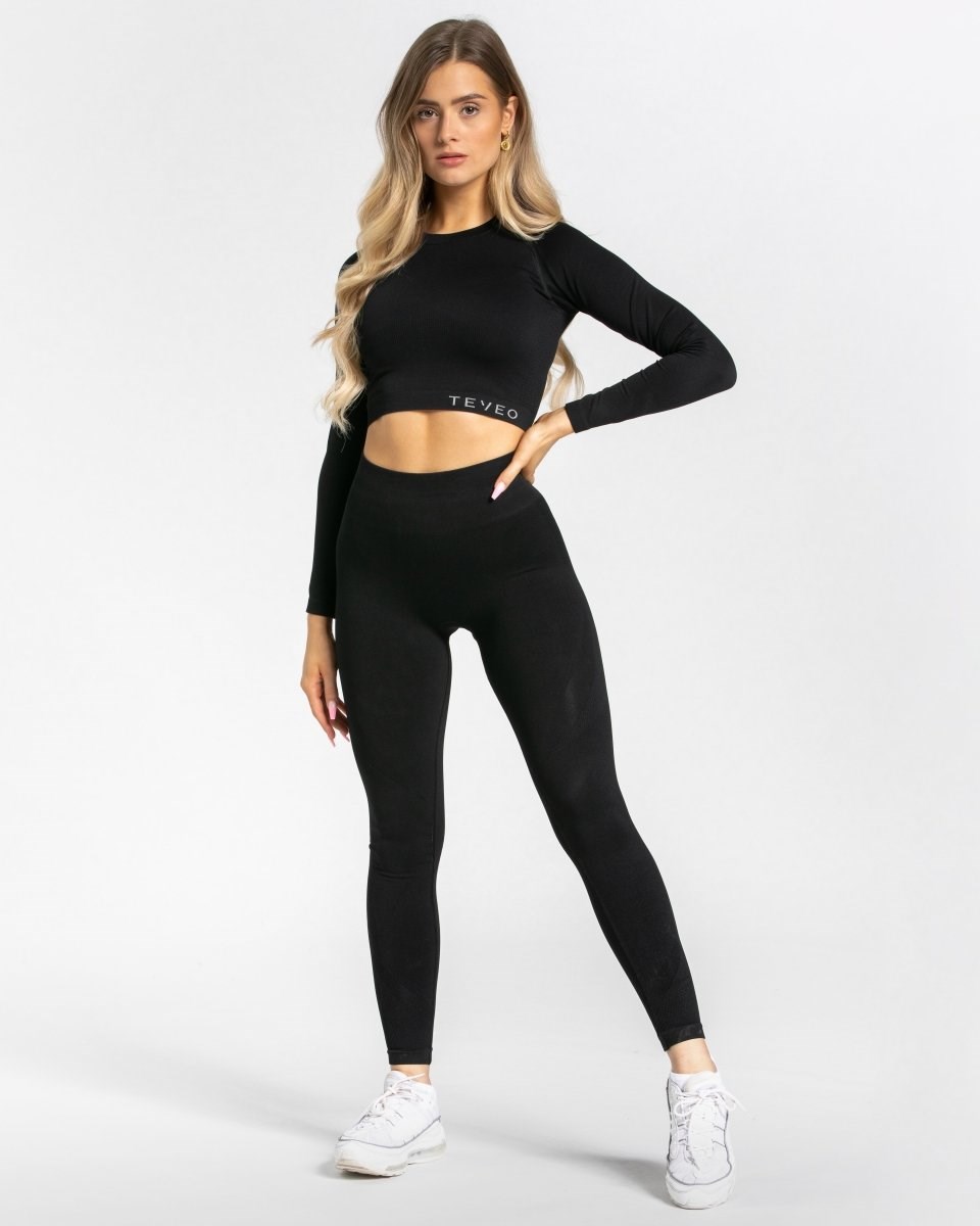 TEVEO Power Longsleeve Noir Femme | TYJ-36064533