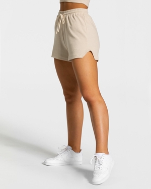 TEVEO Lounge Shorts Beige Femme | CIT-93415567