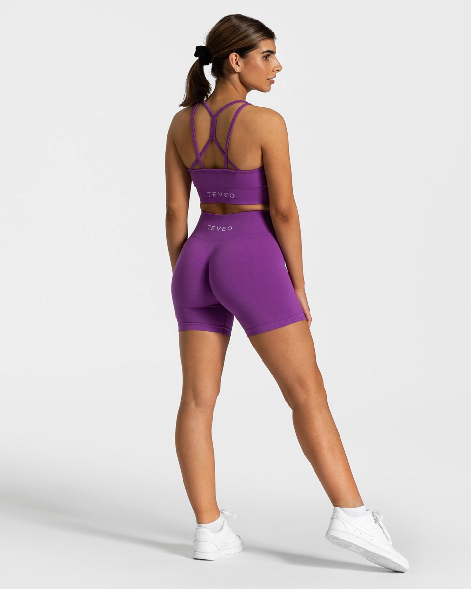 TEVEO Timeless Scrunch Shorts Violette Femme | LNQ-39190070