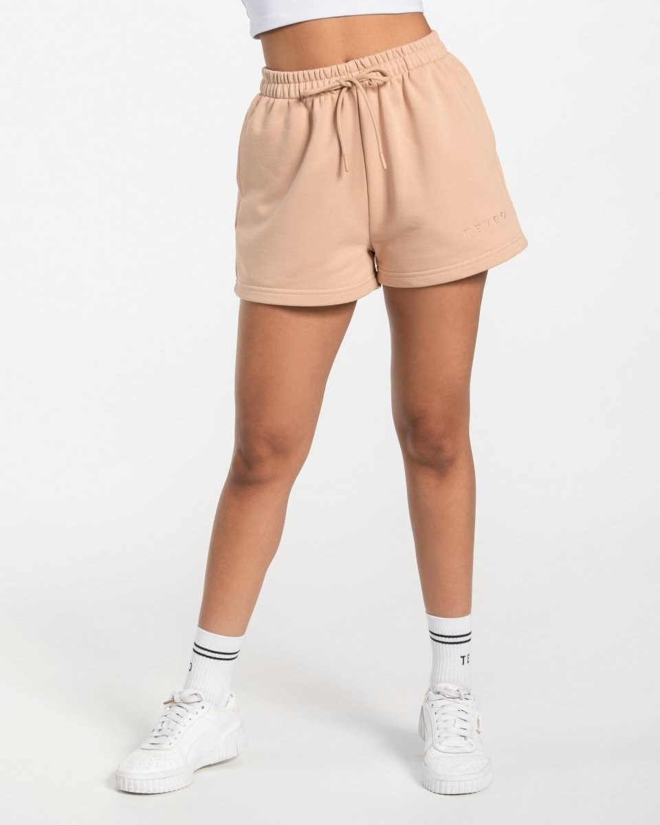 TEVEO Oversized Shorts Nude Femme | YWE-86090268