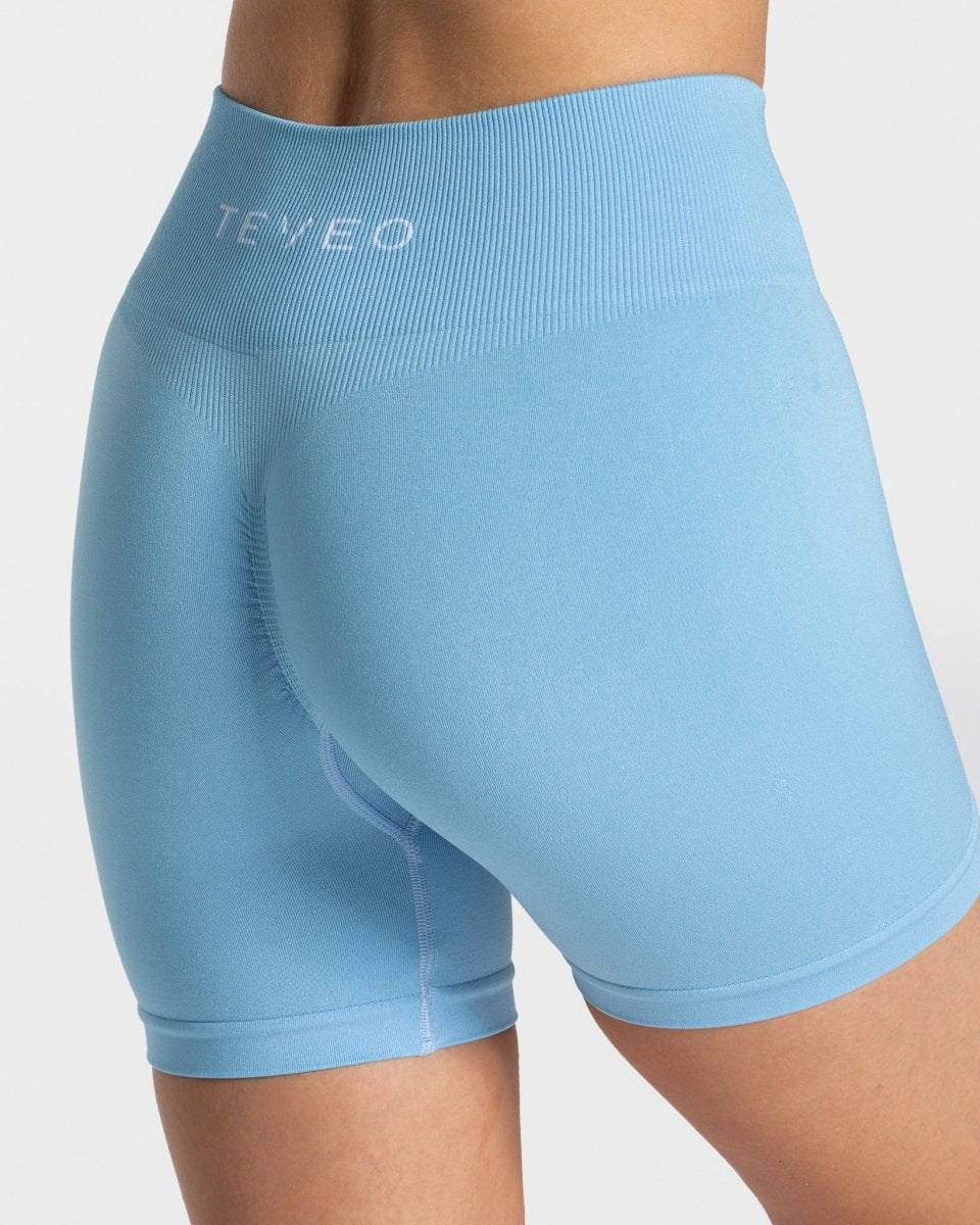 TEVEO Timeless Scrunch Shorts Bleu Femme | ROB-64603236