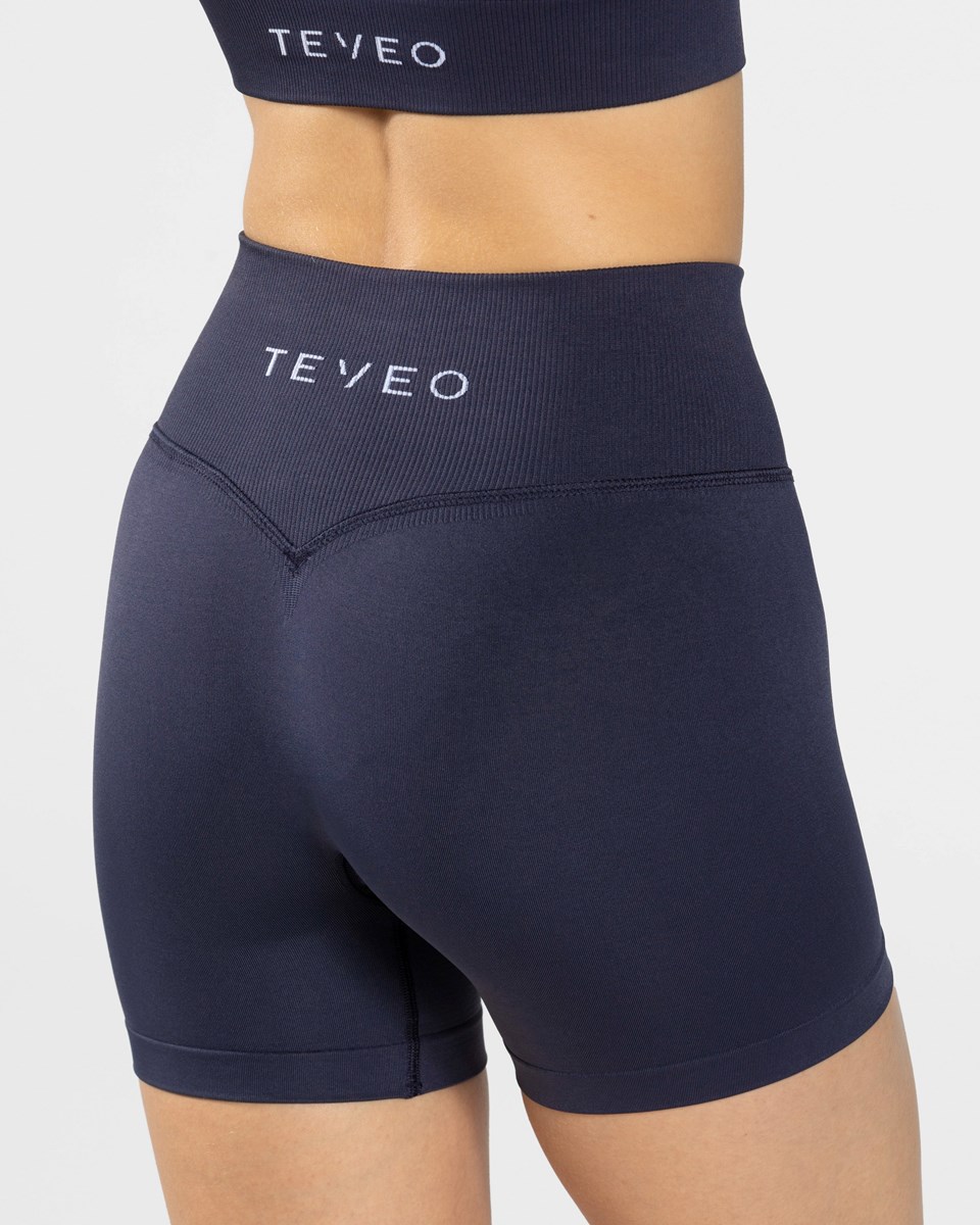 TEVEO Sensation Mini Shorts Bleu Foncé Femme | JUR-17546720