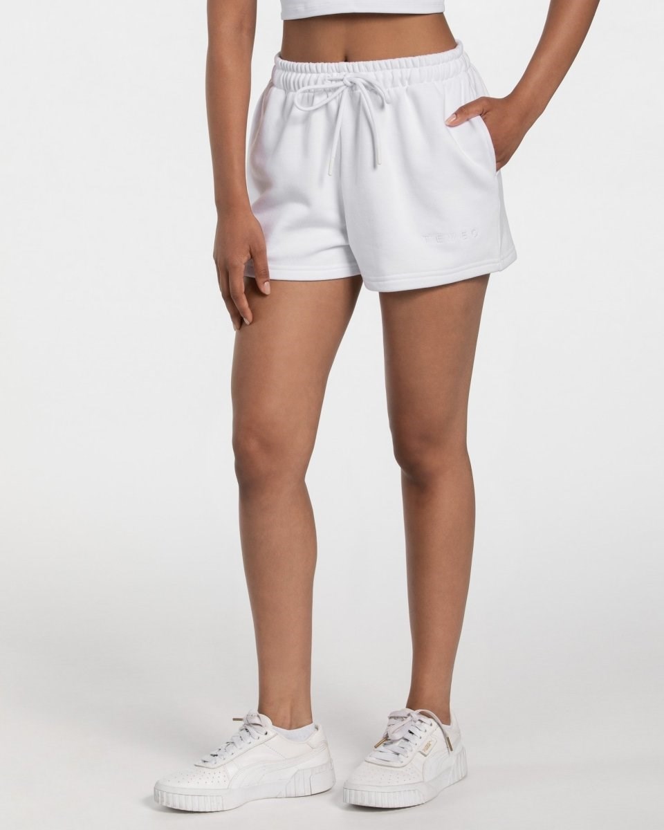 TEVEO Oversized Shorts Blanche Femme | REH-13276278