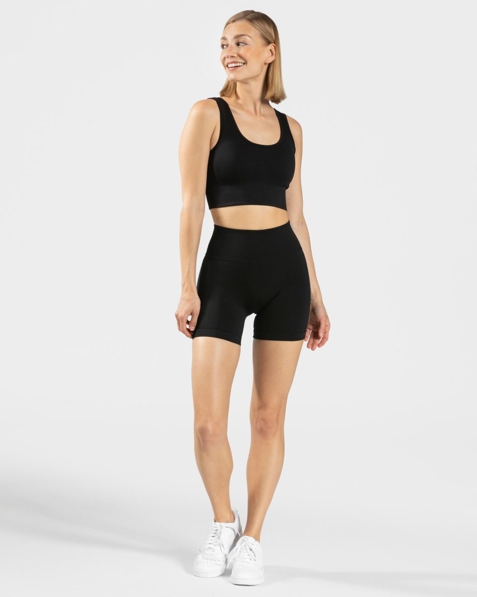 TEVEO Sensation Mini Shorts Noir Femme | FPQ-21993950