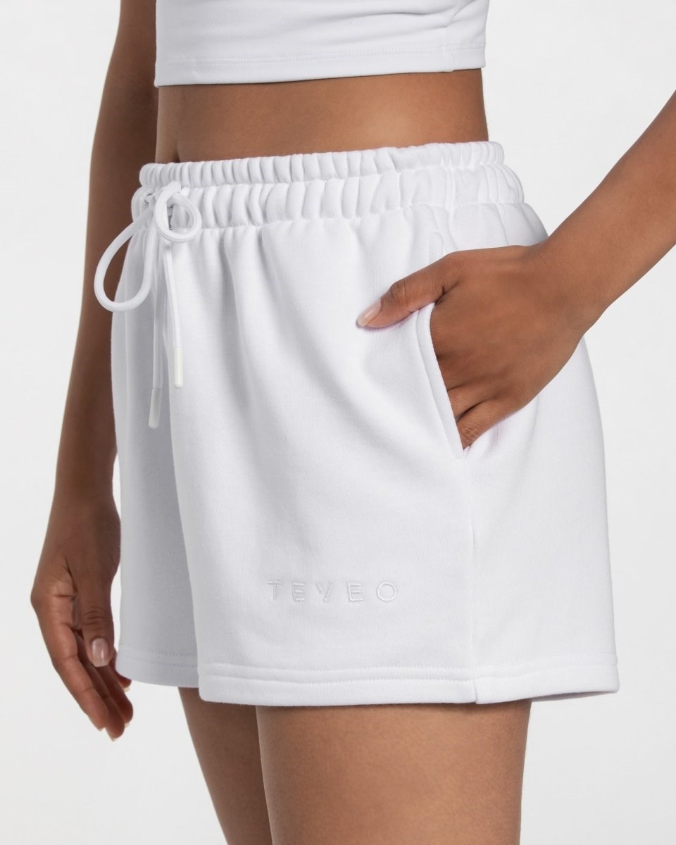 TEVEO Oversized Shorts Blanche Femme | REH-13276278