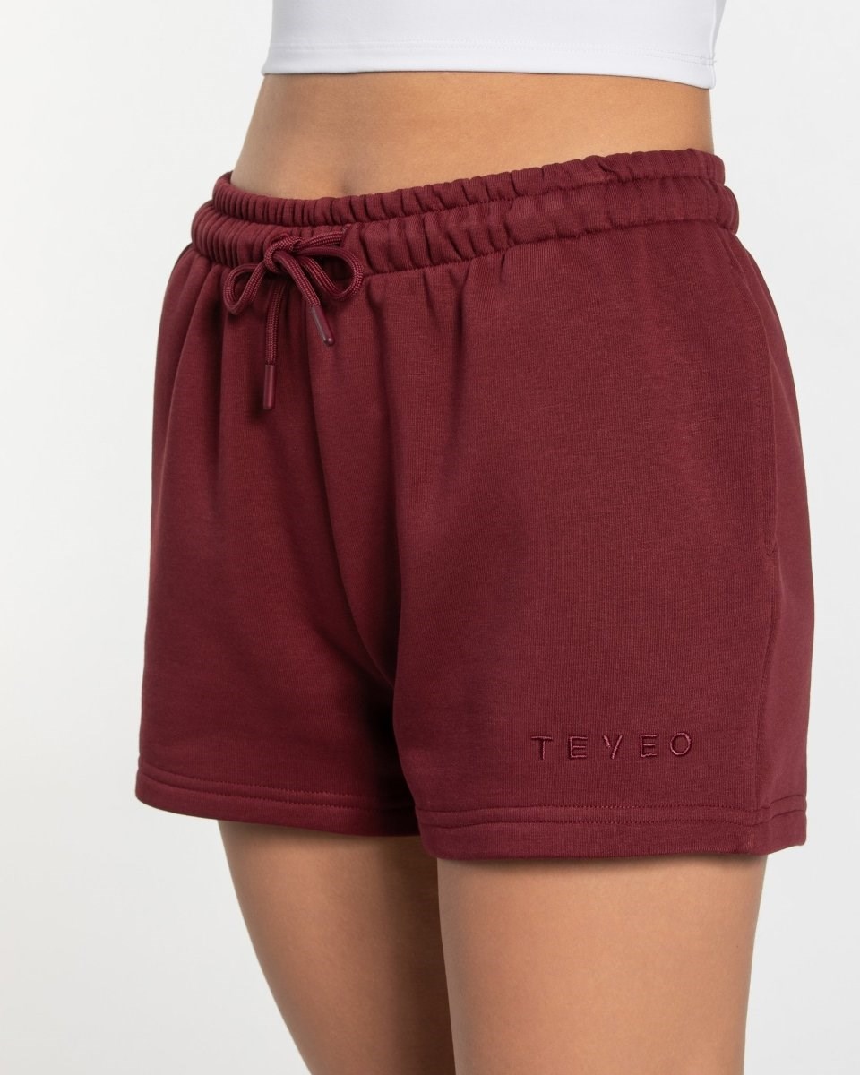 TEVEO Oversized Shorts Rouge Femme | IVE-79690707