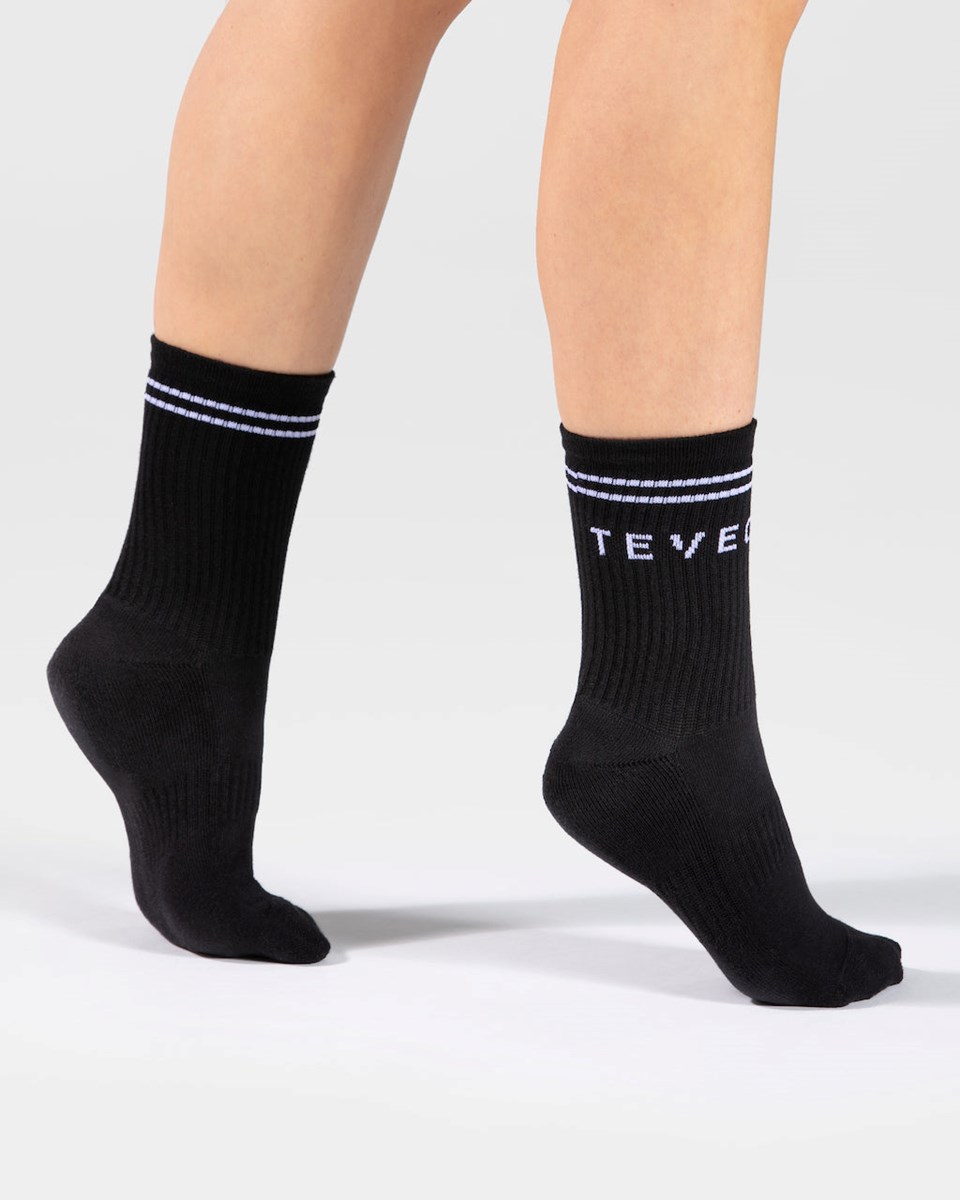 TEVEO TEVEO Crew Socken (2er) Noir Femme | XEP-89446495