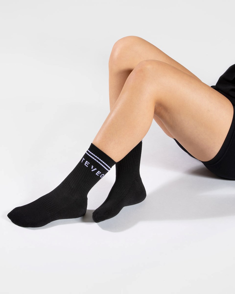 TEVEO TEVEO Crew Socken (2er) Noir Femme | XEP-89446495