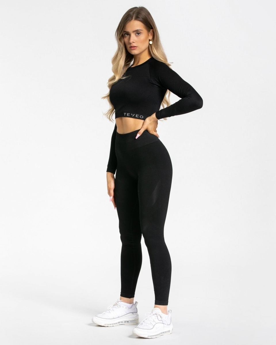 TEVEO Power Longsleeve Noir Femme | TYJ-36064533