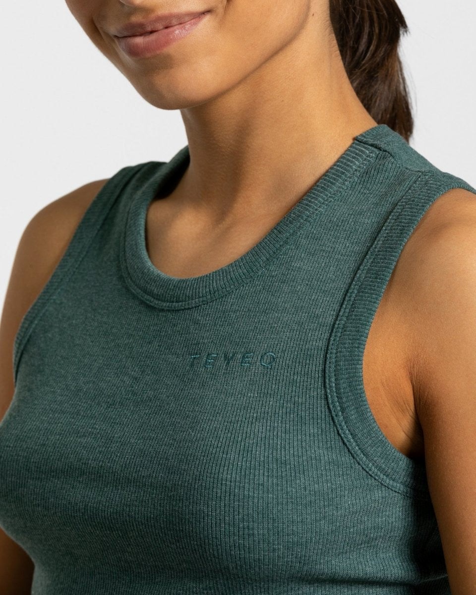 TEVEO Lounge Crop Top Vert Foncé Femme | ZUL-70812472