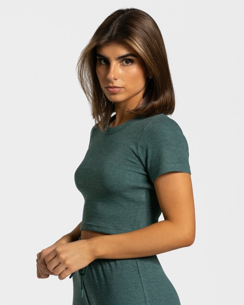 TEVEO Lounge T-Shirt Vert Foncé Femme | OEF-92550429