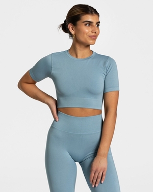 TEVEO Sensation Crop Top Bleu Femme | YVP-52750113