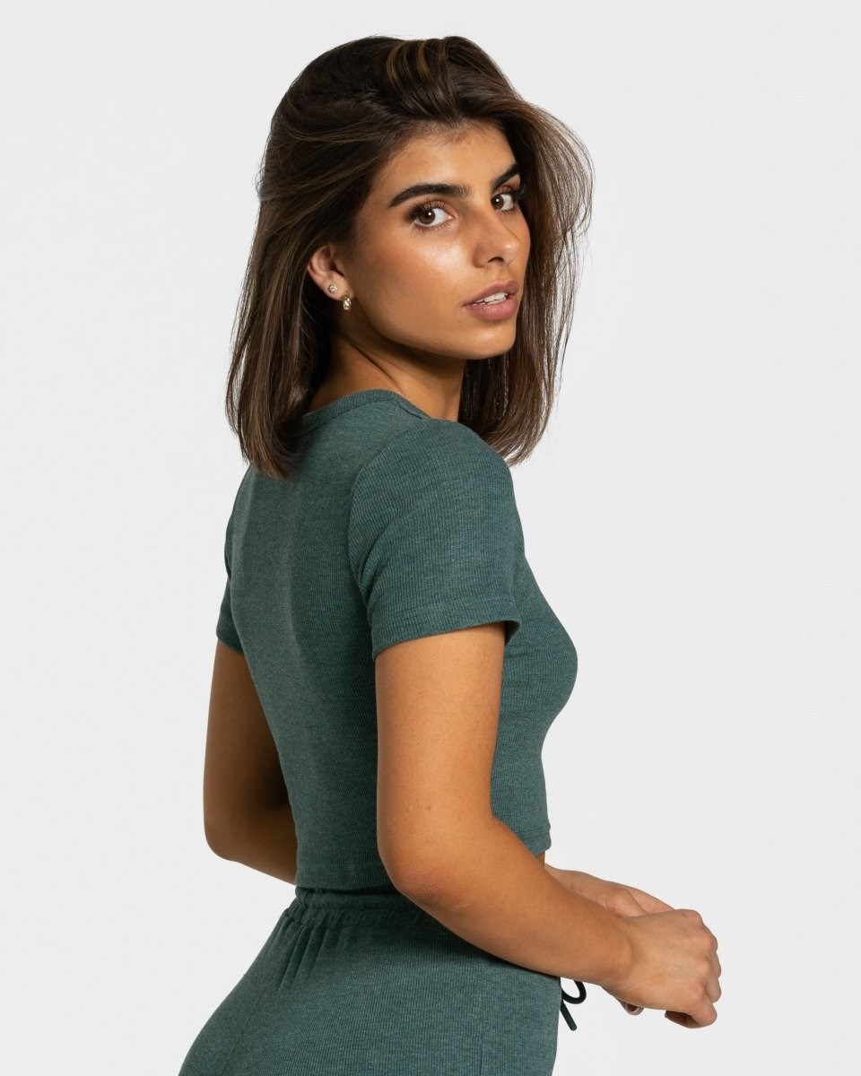 TEVEO Lounge T-Shirt Vert Foncé Femme | OEF-92550429