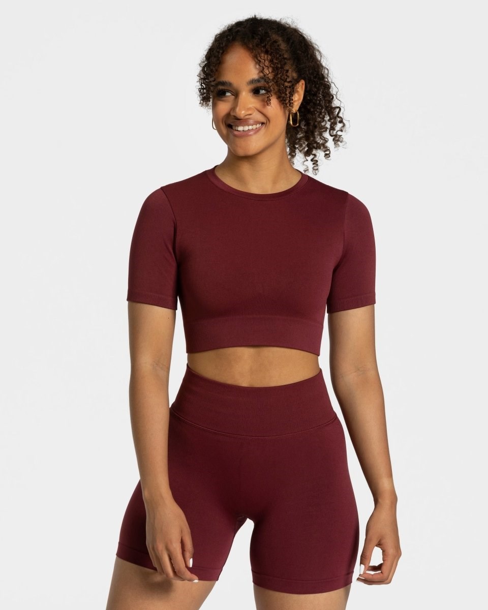 TEVEO Sensation Crop Top Rouge Femme | ASE-33937428