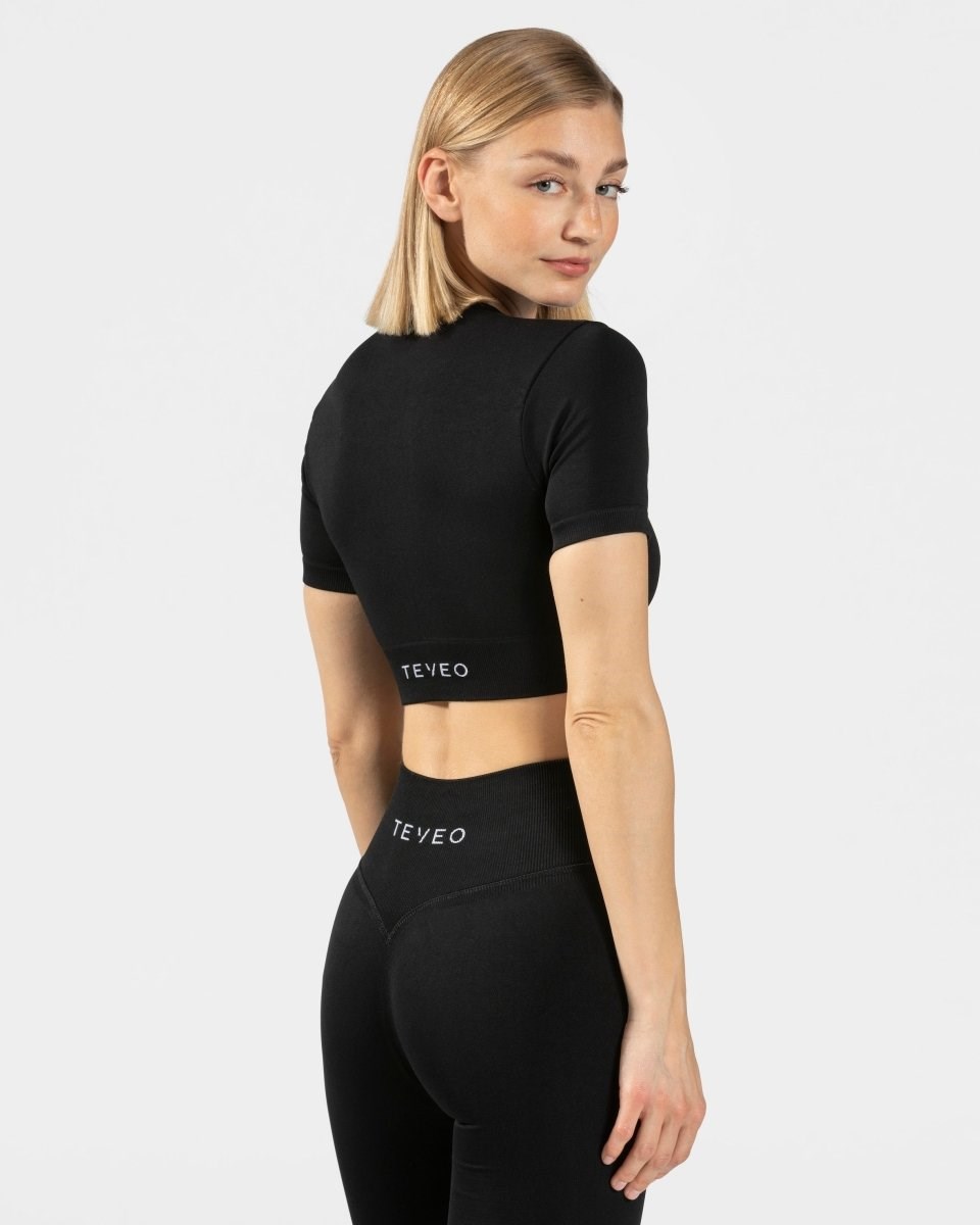 TEVEO Sensation Crop Top Noir Femme | HYJ-81747122