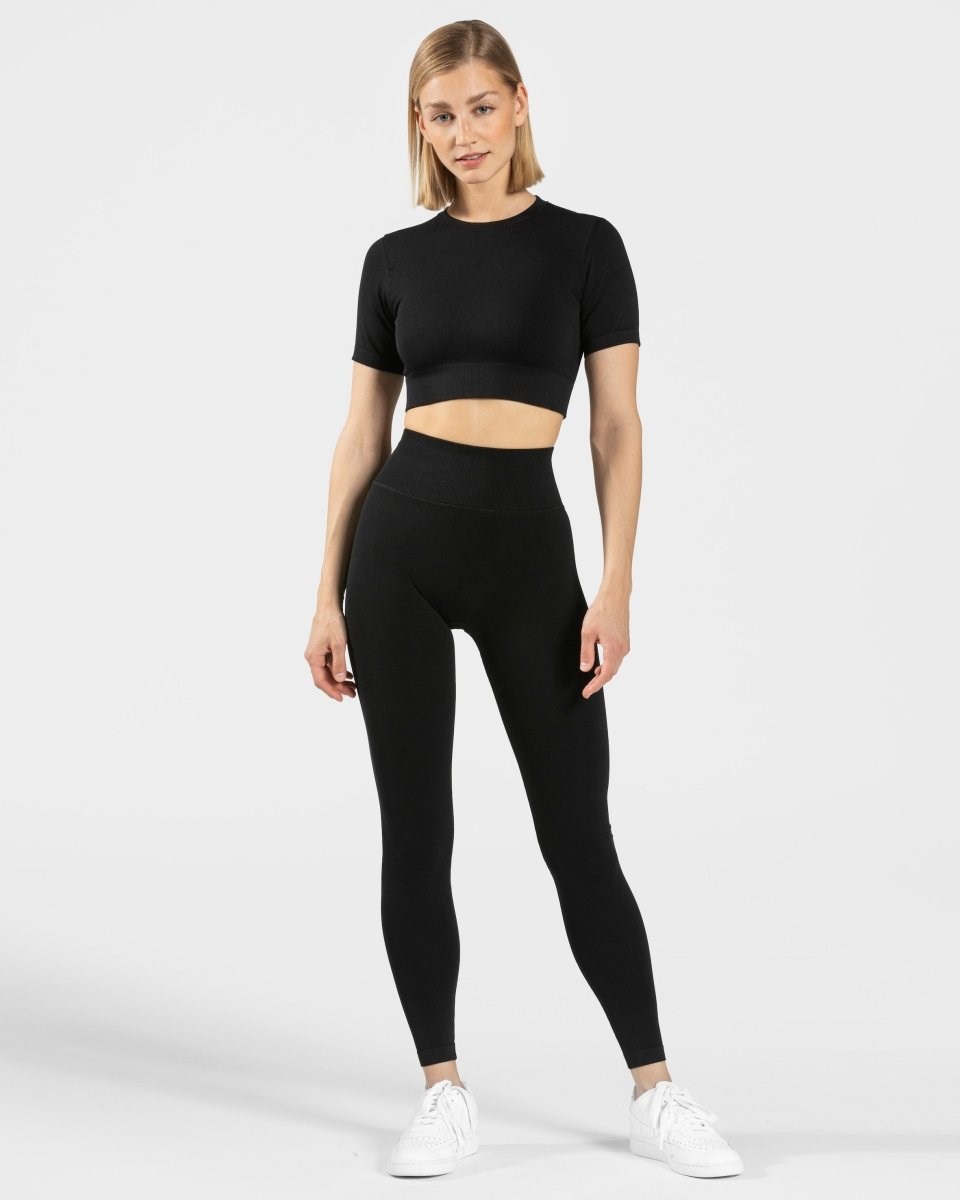 TEVEO Sensation Crop Top Noir Femme | HYJ-81747122