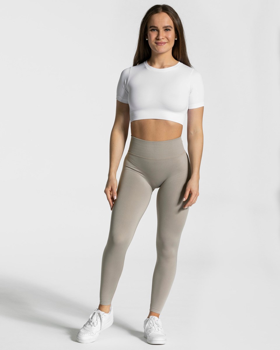 TEVEO Sensation Crop Top Blanche Femme | IDQ-47264173