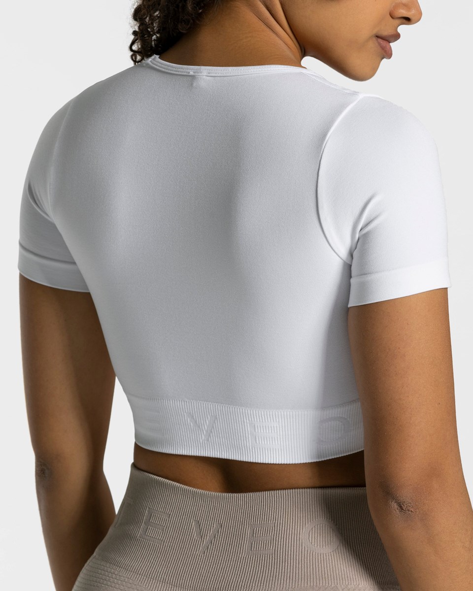 TEVEO Focus Crop Top Blanche Femme | NSD-42309739