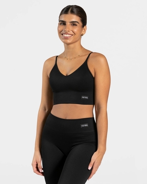 TEVEO élégant Cross Top Noir Femme | QEN-69952025