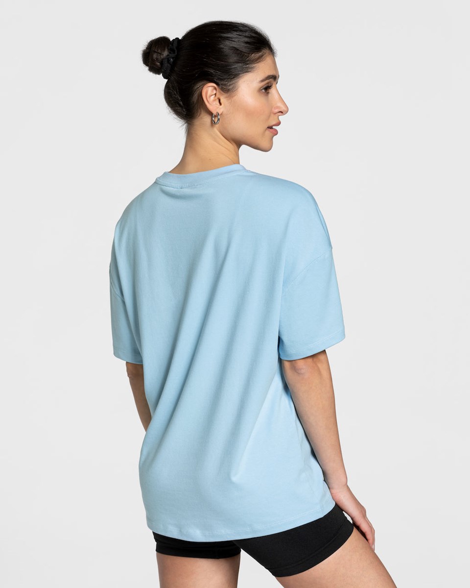 TEVEO College Oversized T-Shirt Bleu Femme | JKP-72501399