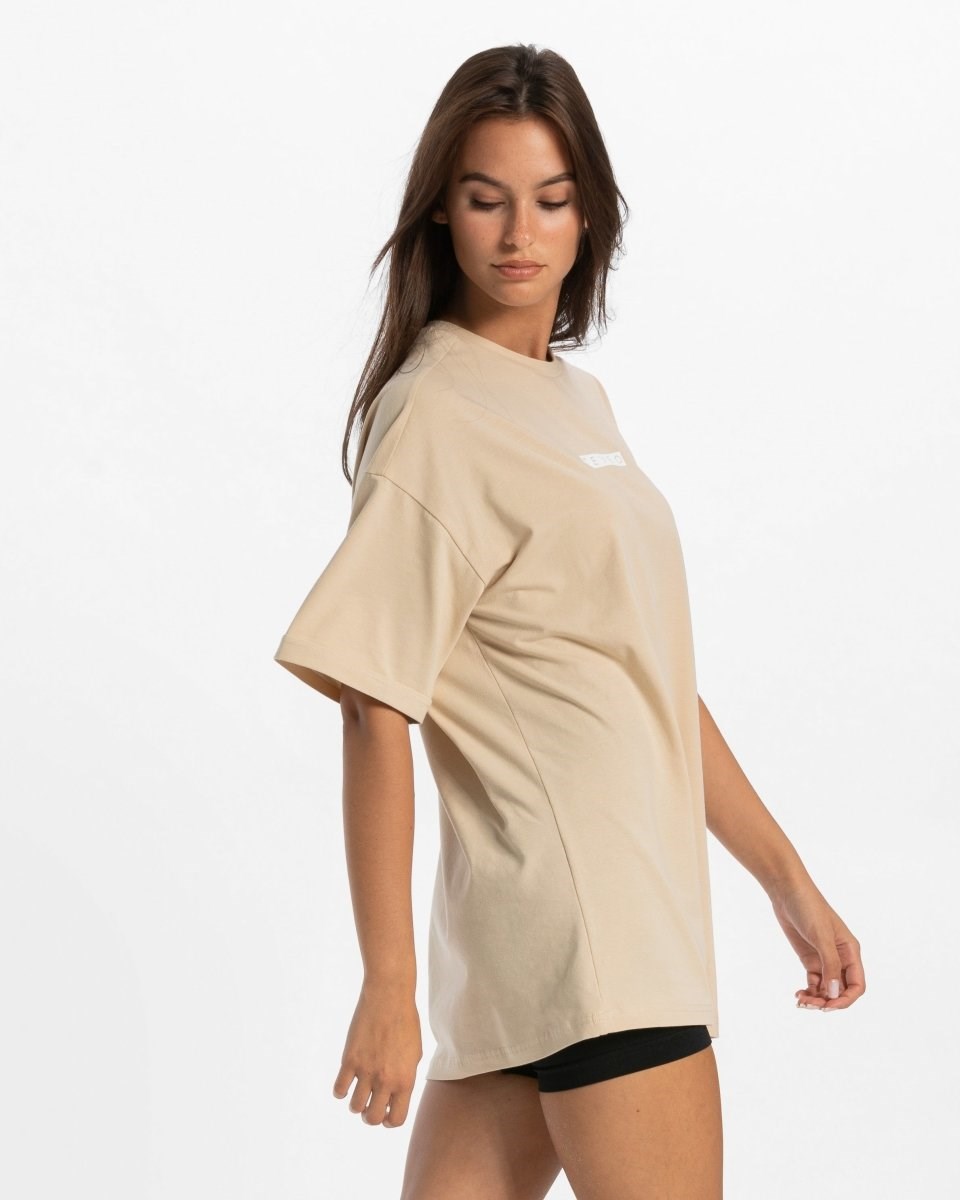 TEVEO Iconic Oversized T-Shirt Nude Femme | FXN-41639243