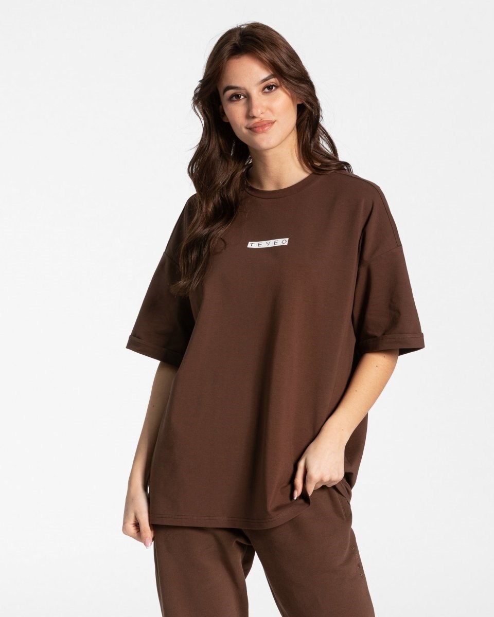 TEVEO Iconic Oversized T-Shirt Braun Femme | MEN-02698035