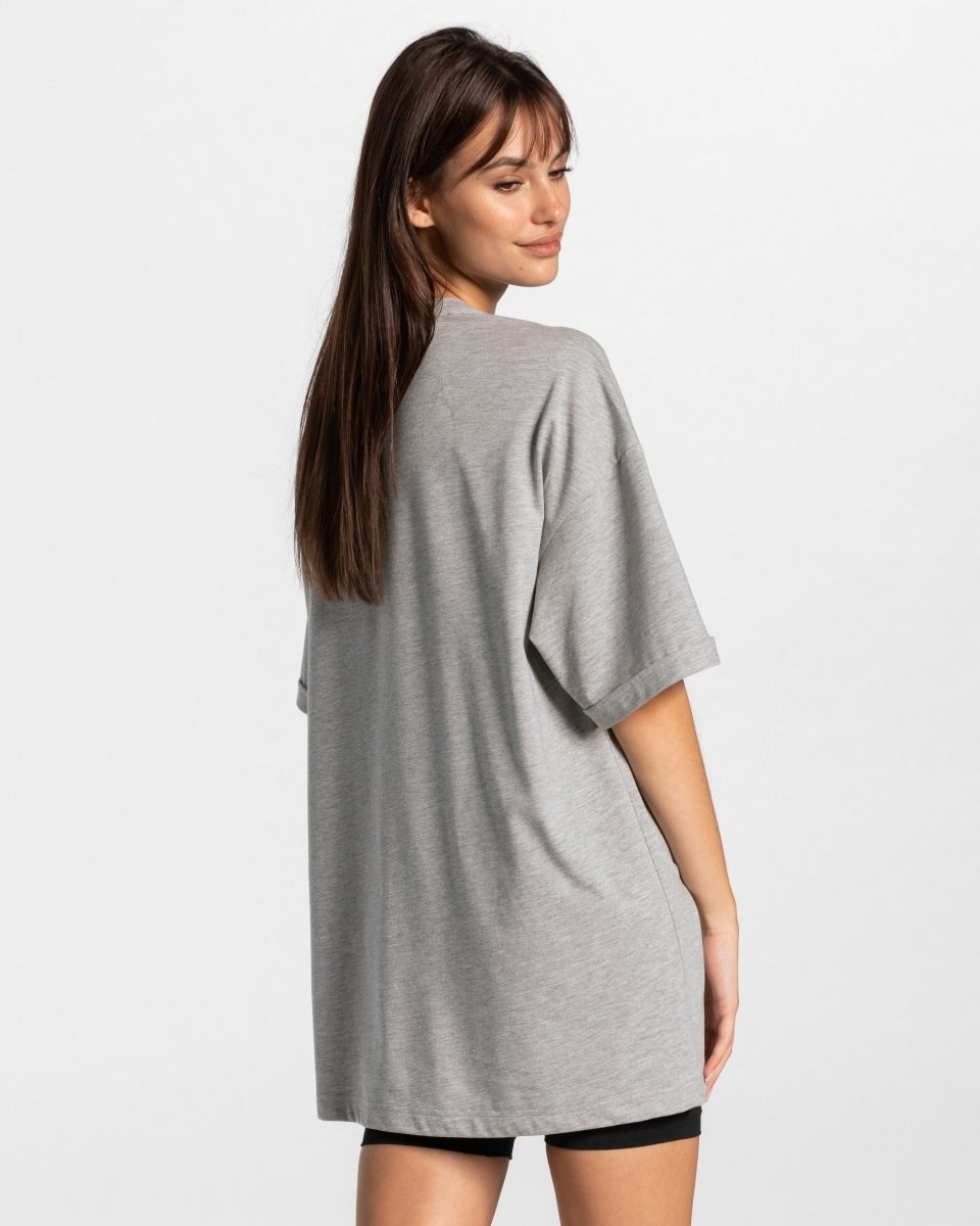 TEVEO Iconic Oversized T-Shirt Gray Femme | IWC-98286468