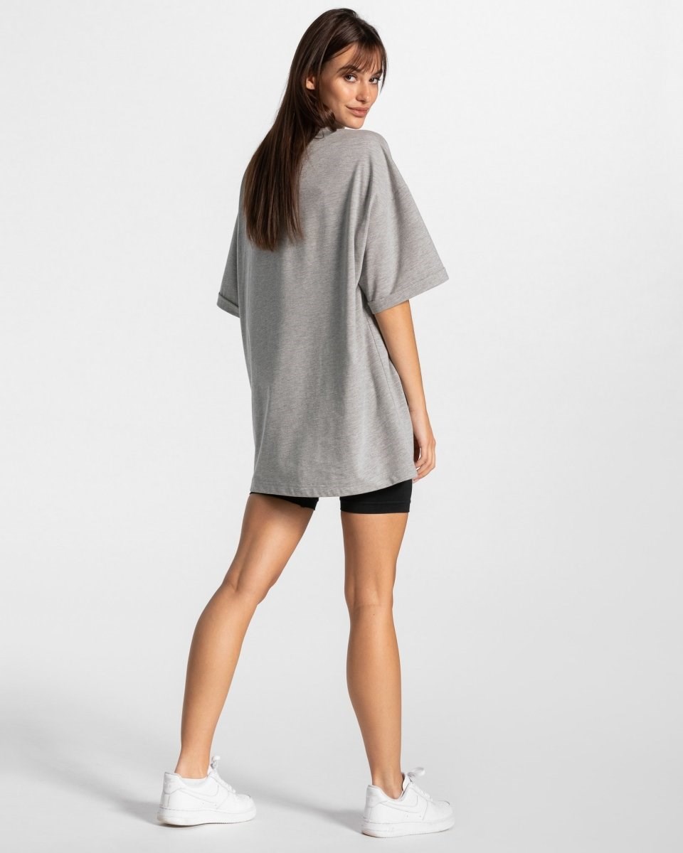 TEVEO Iconic Oversized T-Shirt Gray Femme | IWC-98286468