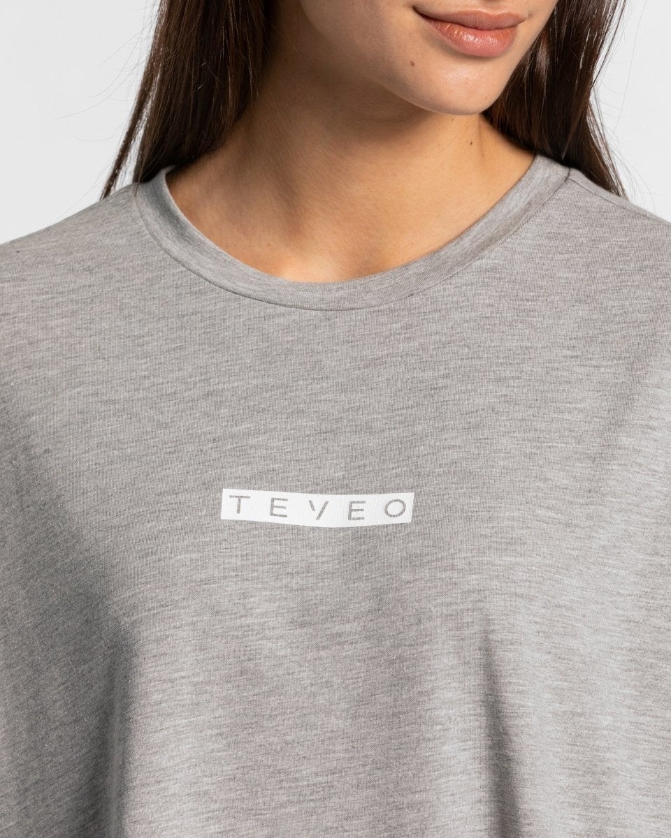 TEVEO Iconic Oversized T-Shirt Gray Femme | IWC-98286468