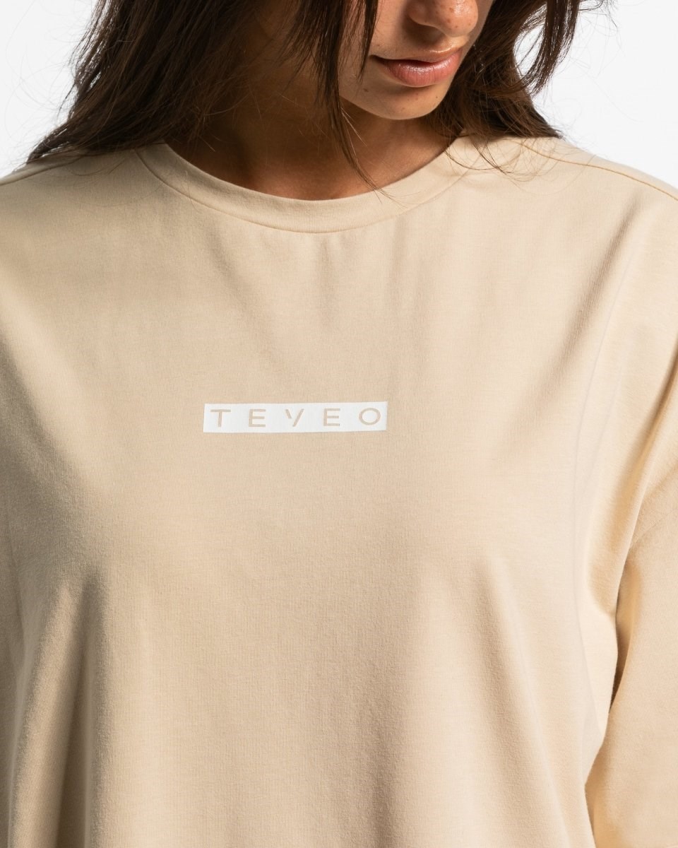 TEVEO Iconic Oversized T-Shirt Nude Femme | FXN-41639243