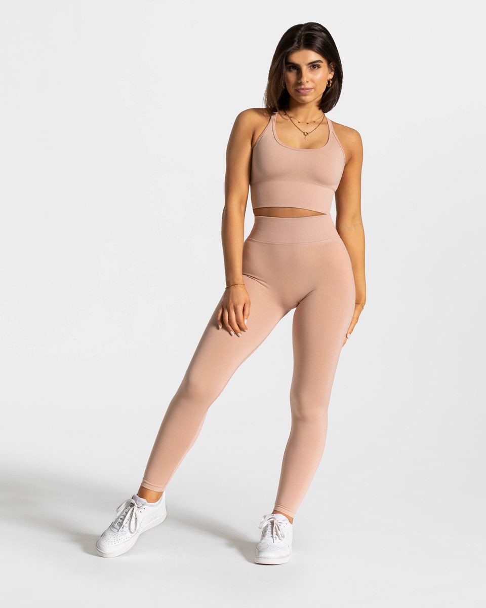 TEVEO Statement Scrunch Leggings Rose Femme | VYX-33926878