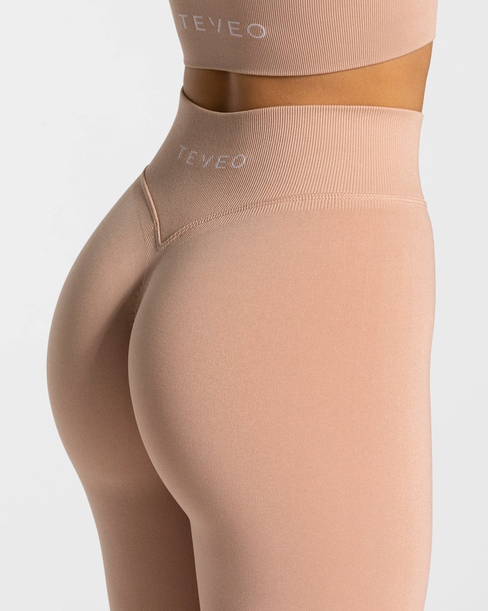 TEVEO Statement Scrunch Leggings Rose Femme | VYX-33926878